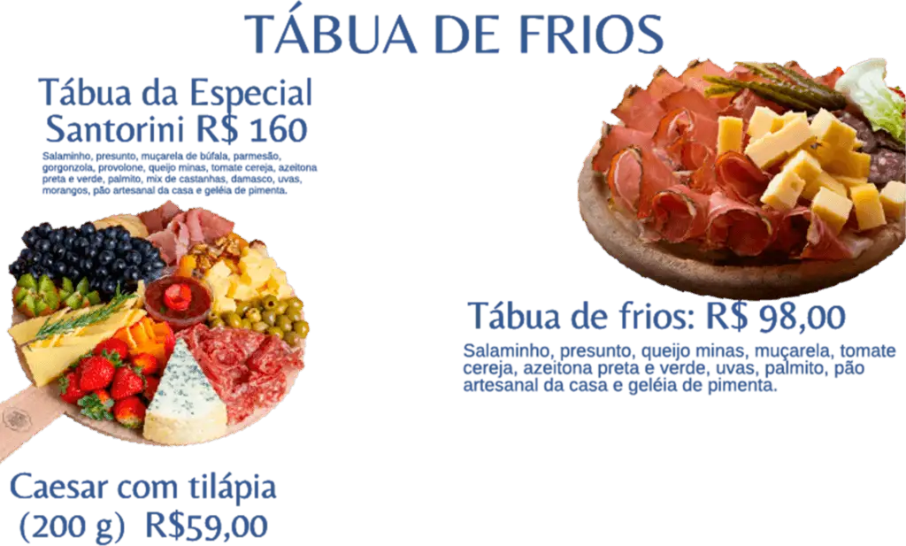 Cardaoio tabua de frios