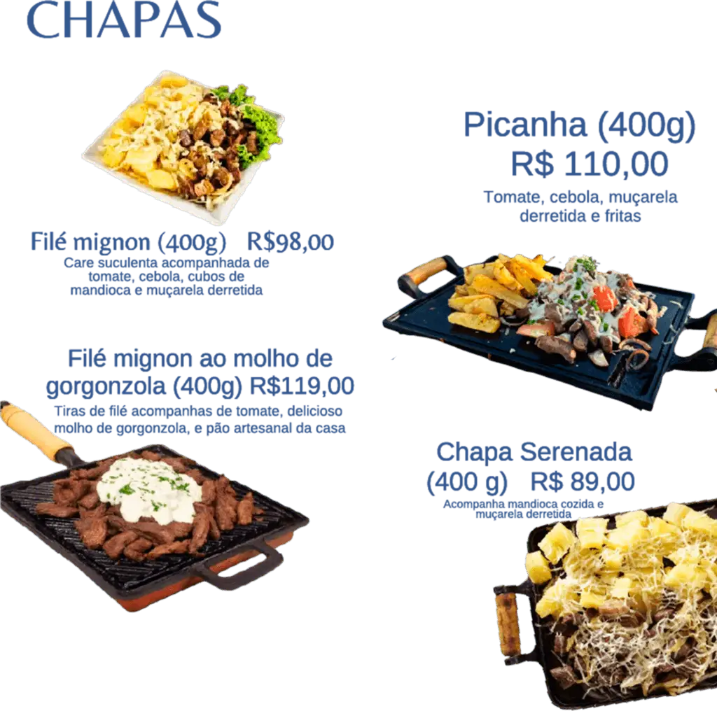 Cardapio Chapas