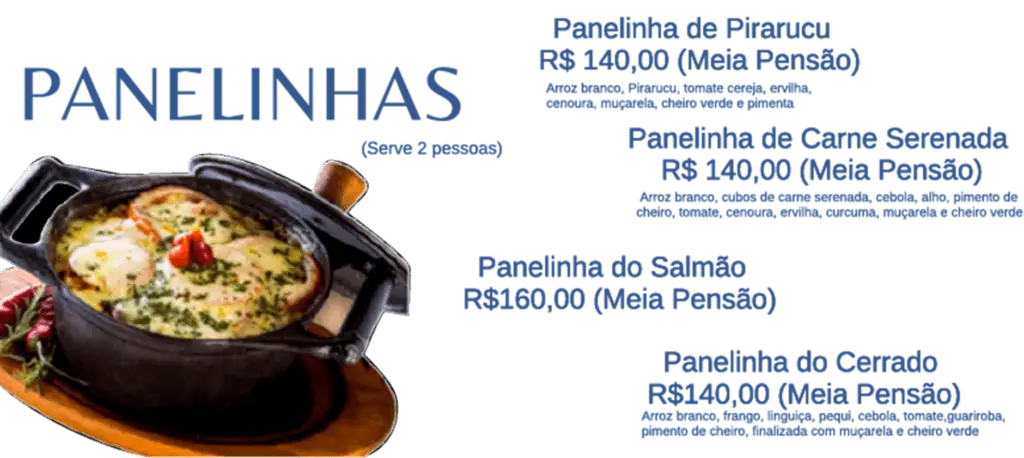 Cardapio Panelinhas